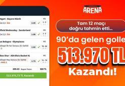 Tam 12 maçı doğru tahmin etti… 90’da gelen golle 513.970 TL kazandı!