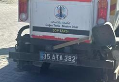 İzmir'de çöp aracının plakası vatandaşın tepkisini çekti!