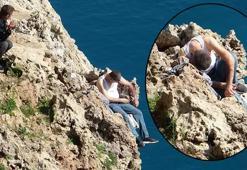 40 metrelik falezlerin ucunda can pazarı!