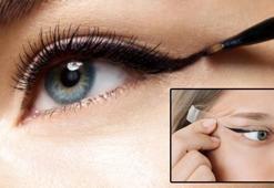 Tek sürüşte jilet gibi bakışlar! Eyeliner çekme taktiği: Evdeki kaşık yetiyor