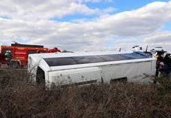 Keşan’da öğrenci servis midibüsü şarampole devrildi! Çok sayıda yaralı var