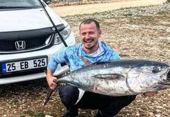 Oltaya takıldı, gözlerine inanamadı: Bu balığı beklemiyordum