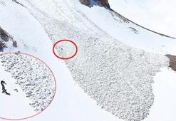 Dağdan kopan çığla sürüklenmeye başladı! Kayakçıdan mucize kurtuluş