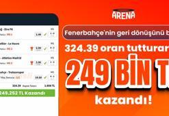Fenerbahçe'nin geri dönüşünü bildi, 324.39 oran tutturarak 249 bin TL kazandı!