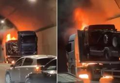 Sabiha Gökçen Havalimanı Tüneli'nde TIR yangını