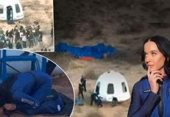 İner inmez toprağı öptü! Katy Perry'nin 10 dakikalık uzay şovu böyle bitti