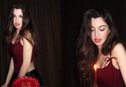 Su Burcu Yazgı Coşkun'un 20 yaş pozları! Bordo kombini dikkat çekti