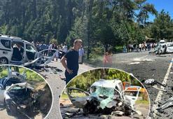 Marmaris'te zincirleme kaza! Korkunç görüntüler: Ölü ve yaralılar var