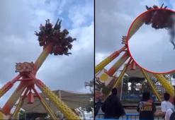 Lunapark faciası! Emniyet kemeri açıldı, metrelerce yükseklikten yere çakıldı