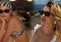 Dünyaca ünlü model Türkiye'ye geldi! Chloe Lecareux'in Bodrum pozları sosyal medyayı salladı