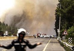 Kudus-Tel Aviv otoyolunda yangın! Bölgeden görüntüler