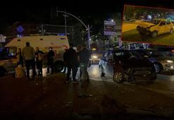 Bursa'da feci kaza! Otomobil taksiye çarptı: 7 yaralı