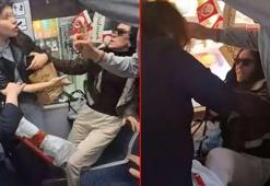 Tramvayda koltuk kavgası! Anne ile kıza tükürdü, küfürler havada uçuştu