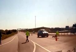 Tekirdağ'da 'Dur' ihtarına uymayıp polise çarptı ve kaçtı! Saklandığı menfezde yakalandı