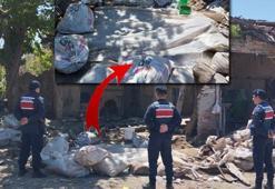 Eski evin bahçesini kazınca ortaya çıktı! Jandarma başında nöbette