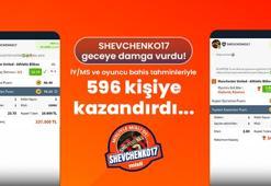 SHEVCHENKO17 geceye damga vurdu! İY / MS ve oyuncu bahis tahminleriyle 596 kişiye kazandırdı…