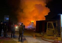 Bursa'da palet fabrikasında korkutan yangın