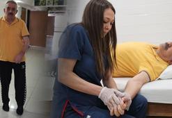 'Yatakta oturmak bile bana yeter' diyordu! Felçli hasta sedyeyle geldi, yürüyerek çıktı