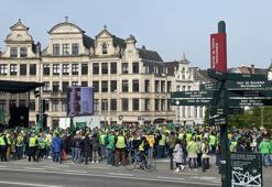 Belçika'da kamu çalışanları greve gitti