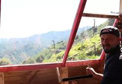 Rizeli'nin dağ başına yaptığı ‘Lazkopter' ilgi odağı oldu