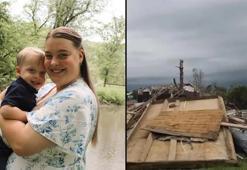 Ağlayarak hayata tutundu! Kasırgadan kurtulan anne kabusu anlattı