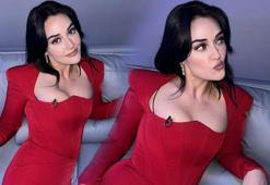 Esra Bilgiç kırmızı elbisesiyle ortalığı yaktı geçti!