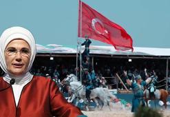 Emine Erdoğan'dan 'Karabağ Atları'nın gösterisiyle ilgili paylaşım