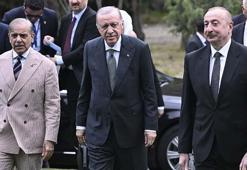 Cumhurbaşkanı Erdoğan Azerbaycan'da! 'Buradaki tabloda üç devlet tek millet'