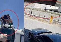 Virajı alamayan TIR devrildi, sürücüyü vatandaşlar kurtardı! O anlar kamerada