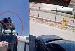 Virajı alamayan TIR devrildi, sürücüyü vatandaşlar kurtardı