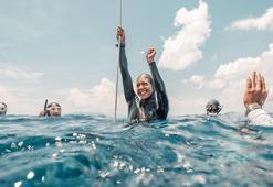 Serbest dalışçı Alice Ellialtıoğlu'ndan yeni Türkiye rekoru