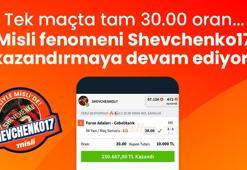Misli fenomeni Shevchenko17 kazandırmaya devam ediyor! Tek maçta tam 30.00 oran…