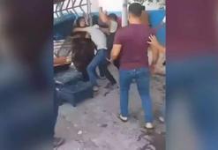 Semt pazarı savaş alanına döndü: Kadın ve pazarcı kasalarla birbirine girdi