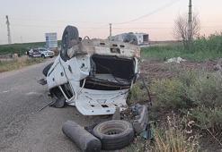 Diyarbakır'da feci kaza: Otomobil taklalar attı, 1 ölü, 4 yaralı