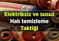 En pratik halı temizliği! Elektrik ve su harcamadan tozu kaldırıp parlatın