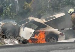 Sarıyer’de 10 milyonluk Porsche kül oldu! Sürücü canını zor kurtardı