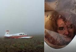 Düşen uçağa ilk ulaşan dağcının kaydettiği görüntüler ortaya çıktı: İyi misiniz? Sabredin