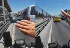 Motokuryenin ambulansa yol açma çabası kameralara yansıdı
