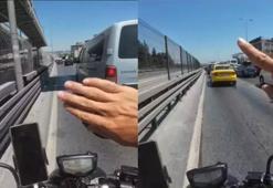 Motokuryenin ambulansa yol açma çabası kameralara yansıdı