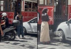 İstiklal'de fren yerine gaza basan sürücü tramvaya çarptı