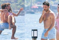 Denize beraber atladılar