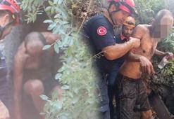 Antalya'da feci olay! 15 metreden yuvarlanıp iki kaya arasındaki oyuğa düştü