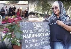 Safiye Soyman vefat eden oğlu Harun Akaröz'ün kabri başında: Dualarla andı