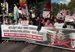 İslami Dayanışma Platformu'ndan Gazze protestosu: ABD Konsolosluğu'na yürüdüler