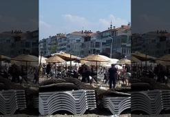 Halk plajında şezlong parası istediler; zabıta müdahale edince arbede çıktı