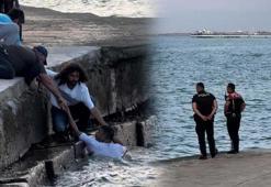 Yer: Samsun! Polisten kaçarken denize atladı