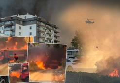 Çanakkale'de büyük yangın! İtfaiye aracı alevlerin arasında kaldı
