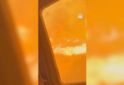 Yangında alevler arasında kalan ormancıların görüntüleri ortaya çıktı