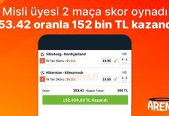 Misli üyesi 2 maça skor oynadı, 353.42 oranla 152 bin TL kazandı!