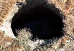 Balıkesir'deki deprem sonrası Eskişehir'de oluşan obruk böyle görüntülendi